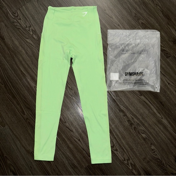 Gymshark Women’s Sport Leggings Workout Running Bali/Neon Green New Size Small - Picture 2 of 12